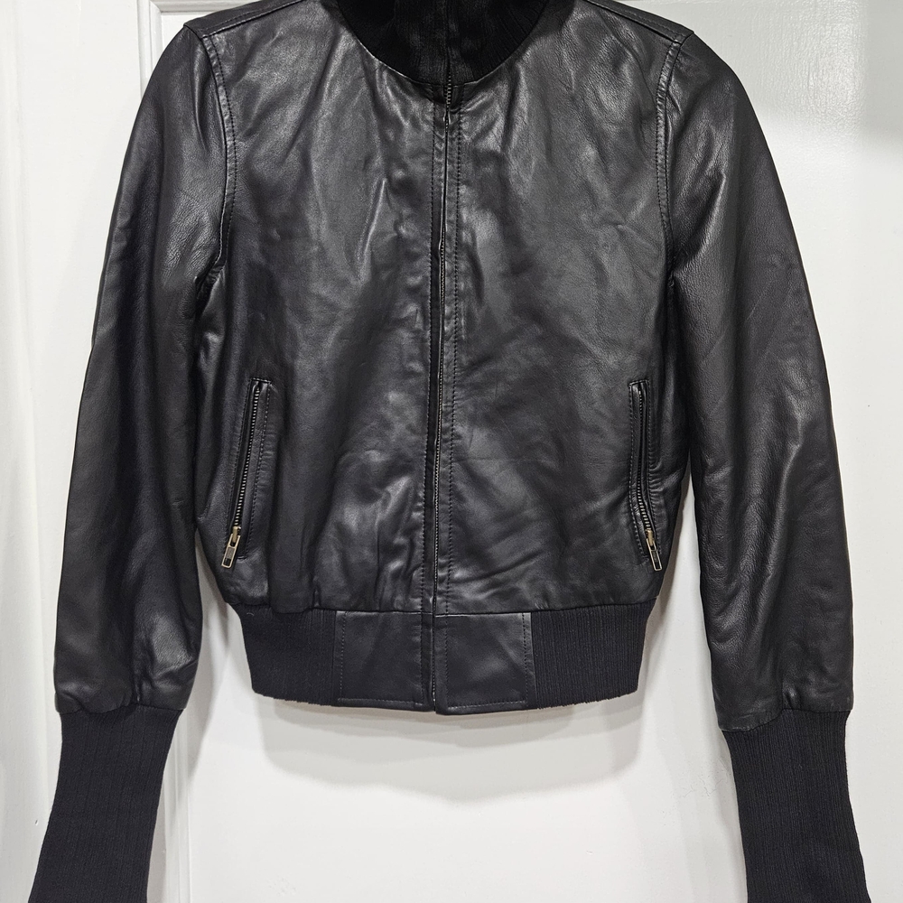 GAP Black Leather Outerwear